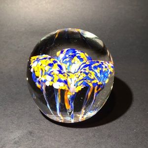 Beautiful Blown Glass Colorful Paper Weight